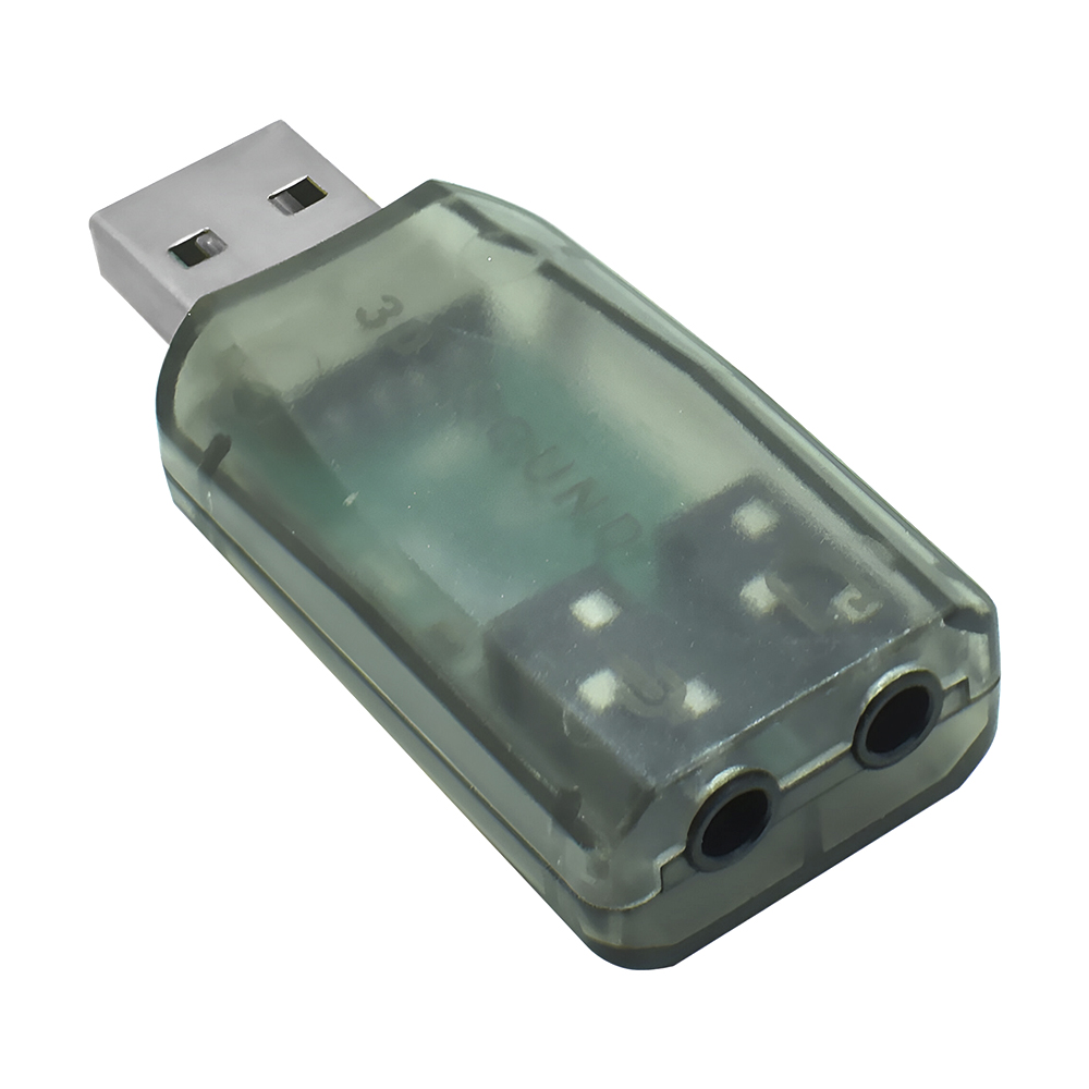 Placa de Som USB Áudio 5.1 Channel Microfins HR1266 - Suporta 3D