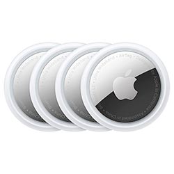 Rastreador Apple AirTag MX542X/A Bluetooth - Preto / Prata (Kit com 4)