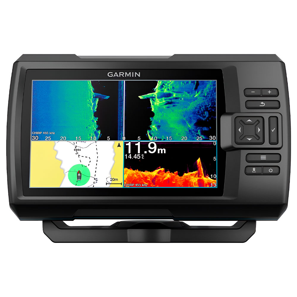 Rastreador GPS Garmin Striker Vivid 7sv 7" - Preto + Transducer Sonar (010-02553-01)