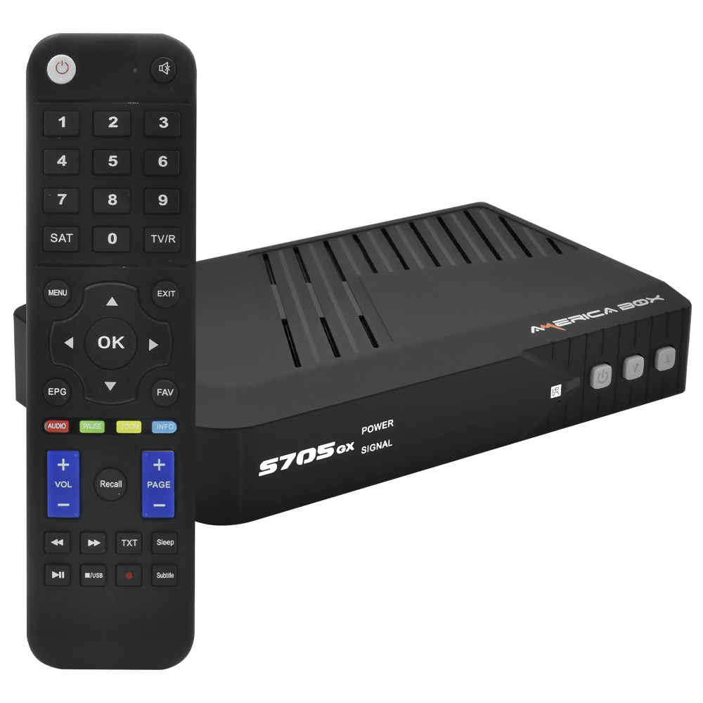Receptor Digital FTA America Box S705 GX Pro IKS / SKS - Preto