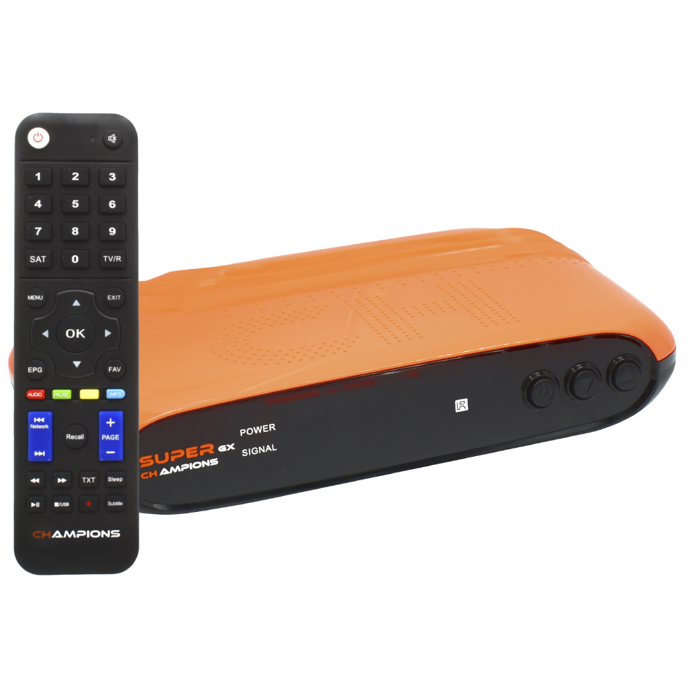 Receptor IPTV Azamerica New Champions 4K Wi-Fi - Laranja