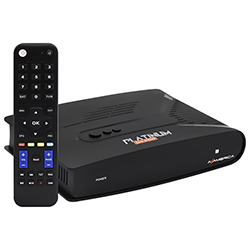 Receptor Digital FTA Azamerica Platinum Gx Pro - Preto