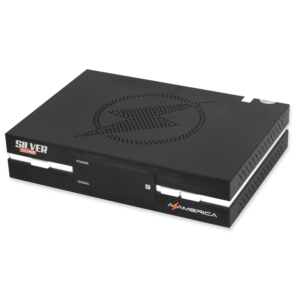 Receptor Digital FTA Azamerica Silver GX Pro - Preto