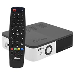 Receptor Digital FTA Duosat Troy Legend IKS / SKS - Branco / Cinza