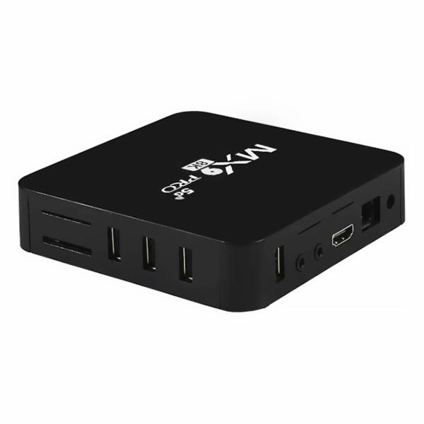 RECEPTOR DIGITAL OTT TV BOX MX9 PRO 5G 8K 8GB/128GB/IPTV/WIFI/HDMI/USB/SD/MMC/LAN/ANDROID 11.1 PRETO