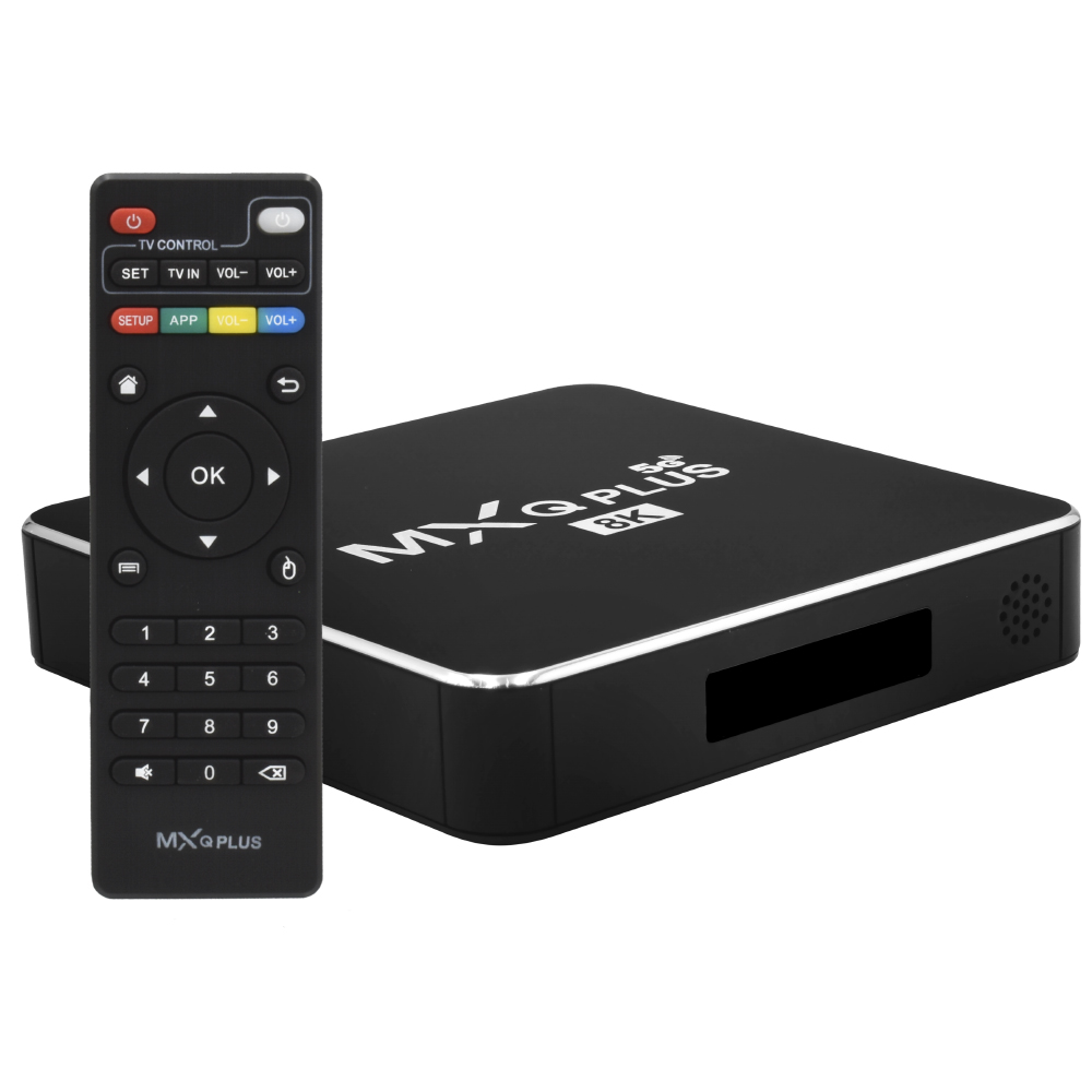 RECEPTOR DIGITAL TV BOX MXQ PLUS 8K 5G PRETO 32GB/256GB/IPTV/WIFI/HDMI