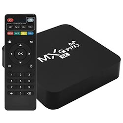 RECEPTOR DIGITAL TV BOX MXQ PRO 8K 5G 64GB/256GB WIFI/HDMI/USB/SD/LAN/ANDROID 13.1 PRETO