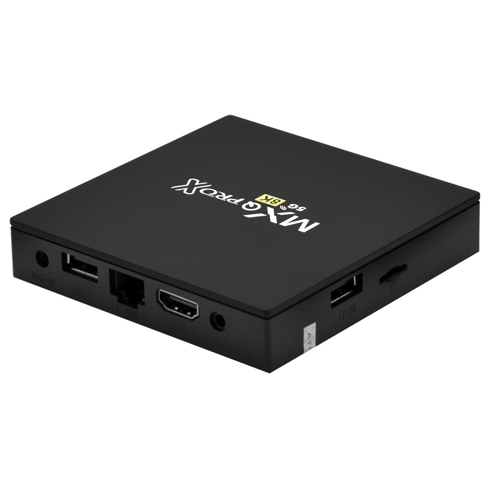 RECEPTOR DIGITAL TV BOX MXQ PRO X 8K 5G 16GB/128GB/IPTV/WIFI/HDMI/USB/LAN/ANDROID 10.0 PRETO