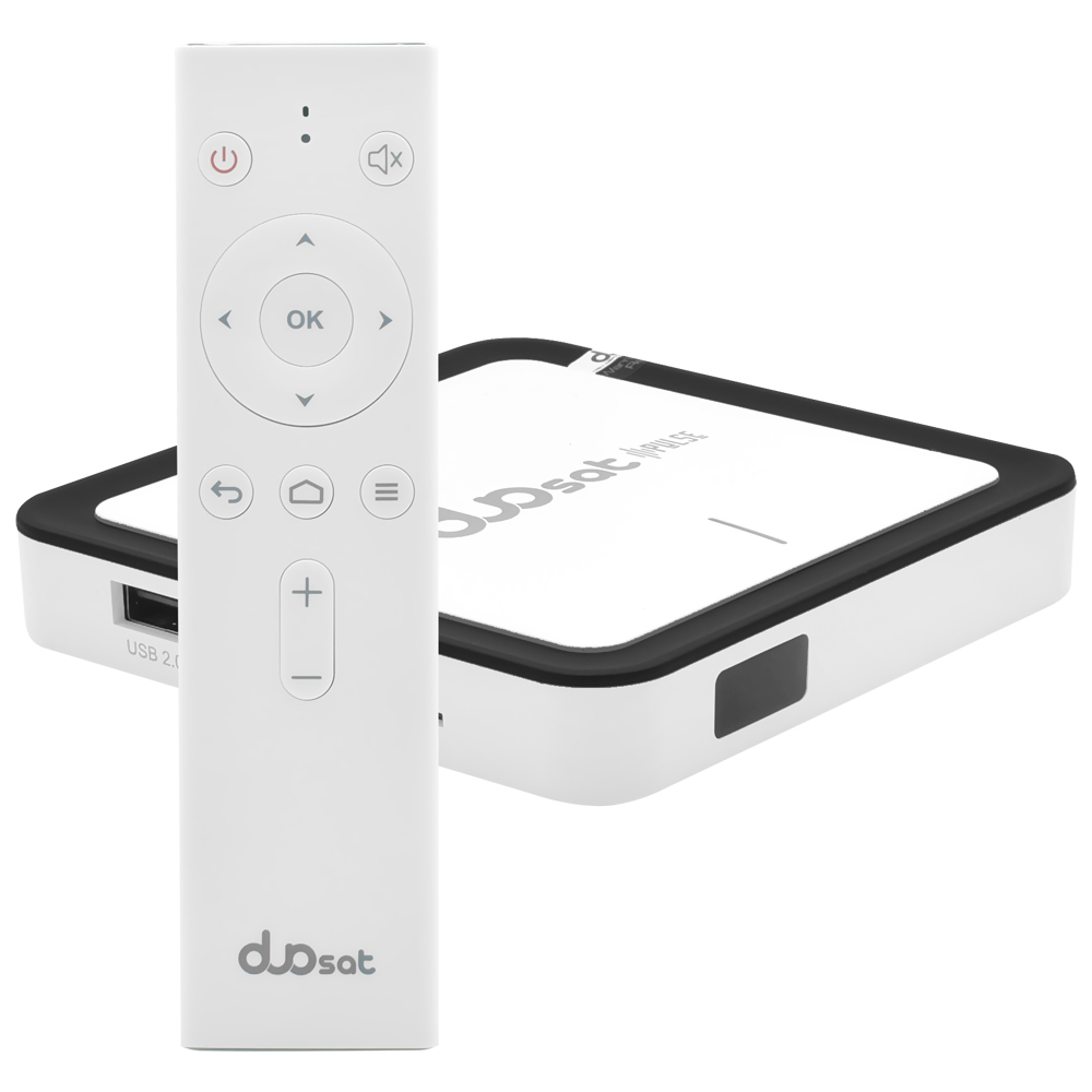 Receptor Iptv Duosat Pulse 2GB de RAM / 32GB / 4K - Branco / Preto