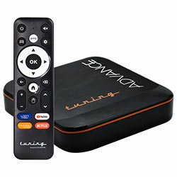 Receptor Iptv Tuning Advance 2GB de RAM / 16GB / UHD / 4K - Preto