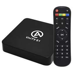 Receptor Iptv UniTV S1 K10 1GB de RAM / 8GB / HD - Preto