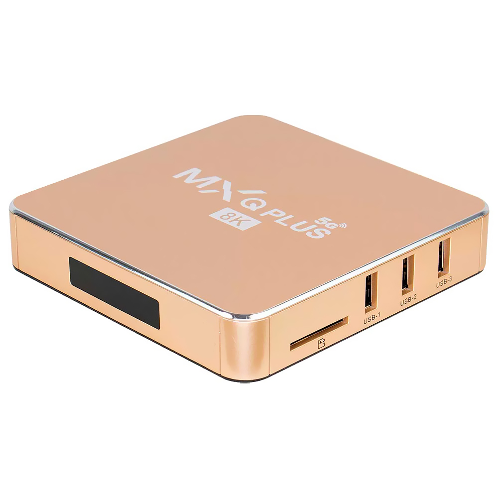 TV Box MXQ Plus 128GB de RAM / 512GB / 5G / 8K - Dourado