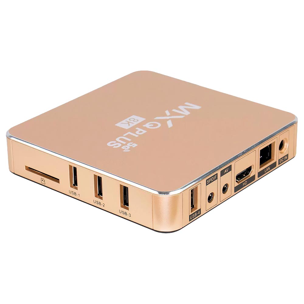 TV Box MXQ Plus 128GB de RAM / 512GB / 5G / 8K - Dourado