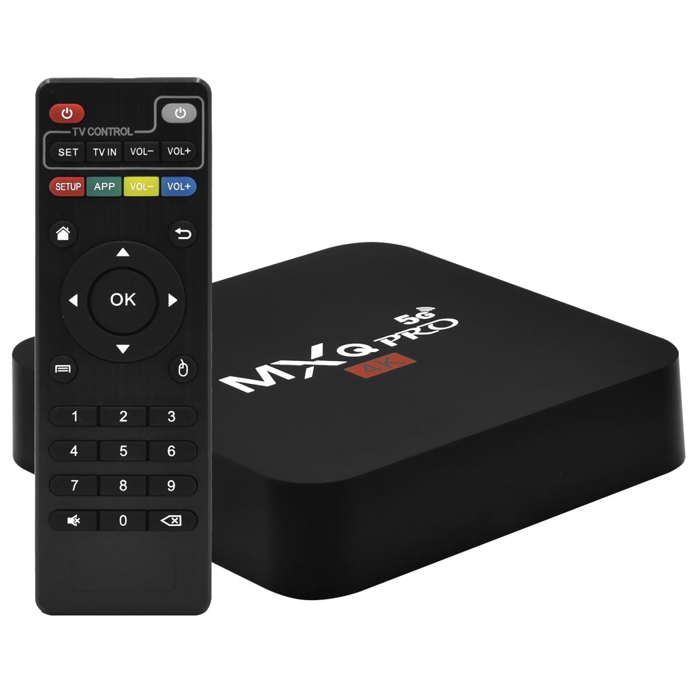 TV Box MXQ Pro 8GB de RAM / 64GB / 5G / 4K - Preto