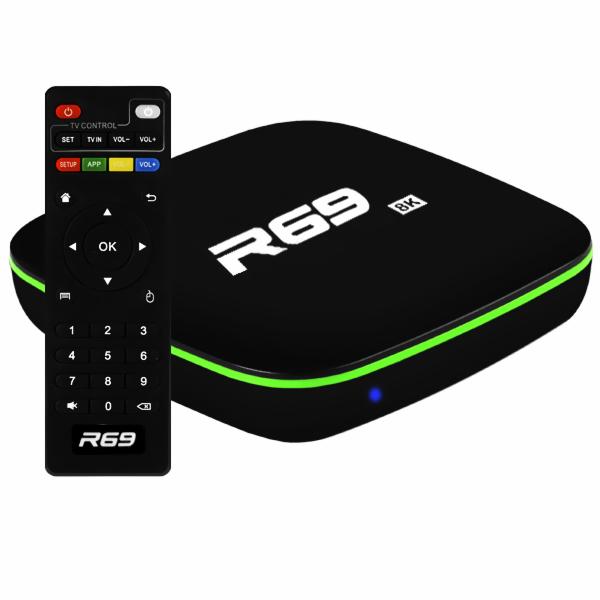 TV Box R69 16GB de RAM / 128GB / 5G / 8K - Preto