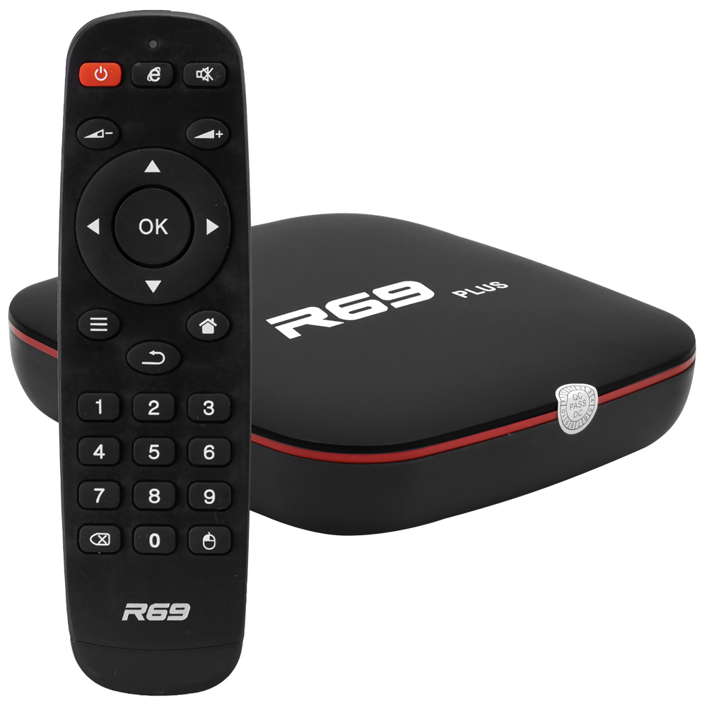 TV Box R69 Plus 64GB de RAM / 512GB / 5G / UHD / 8K / 6D - Preto