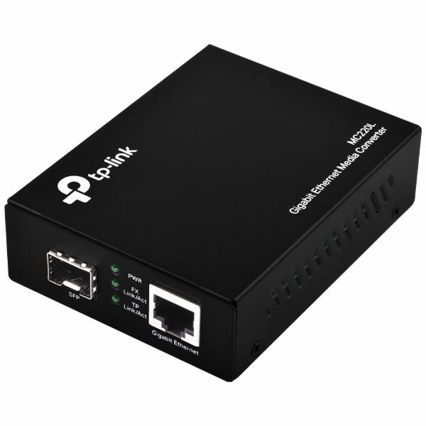 Conversor de Mídia Gigabit Tp-link MC220L - 10/100/1000Mbps