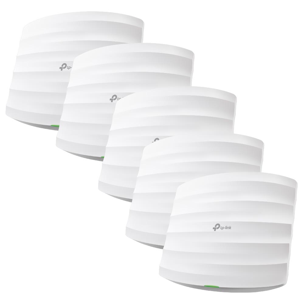 Ponto de Acesso Tp-Link Omada EAP245 AC1750 Dual Band / 2.4GHz / 5GHz / MU-MIMO - Branco (Teto) (Kit com 5)