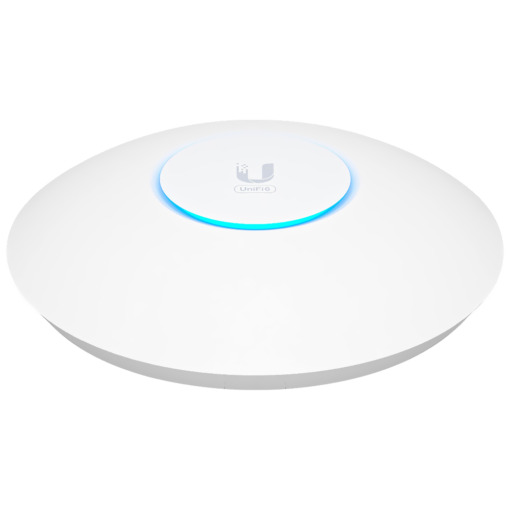 Ponto de Acesso Ubnt U6-Pro AP Dual Band Wi-Fi 6 / 1PoE / 2.4GHz / 5GHz / 1WAN / 5300Mbps - Branco