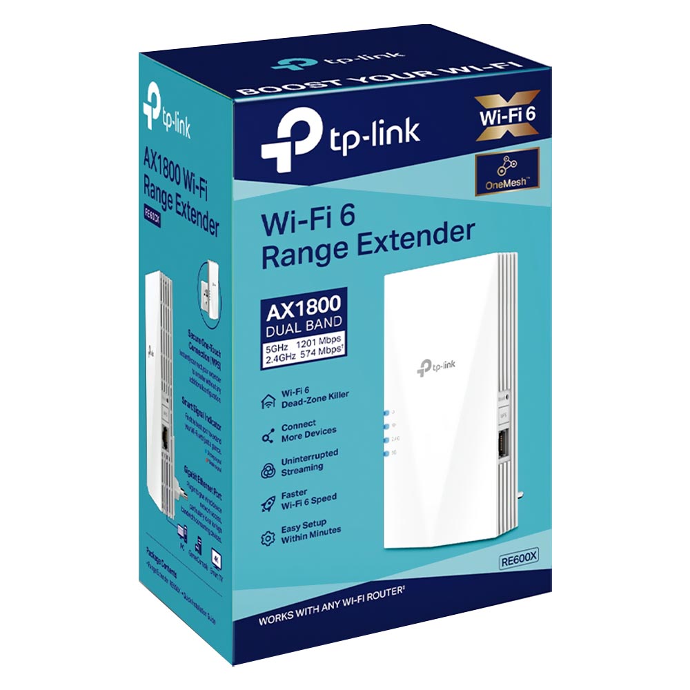 Repetidor de Sinal Tp-Link RE600X AX1800 Wi-Fi 6 / Dual Band