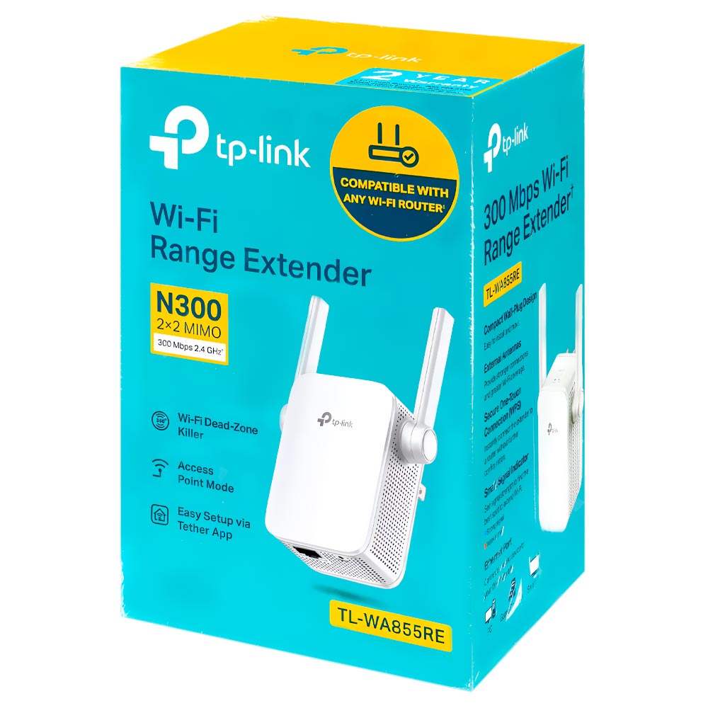 Repetidor de Sinal Tp-Link TL-WA855RE / 300Mbps - Branco