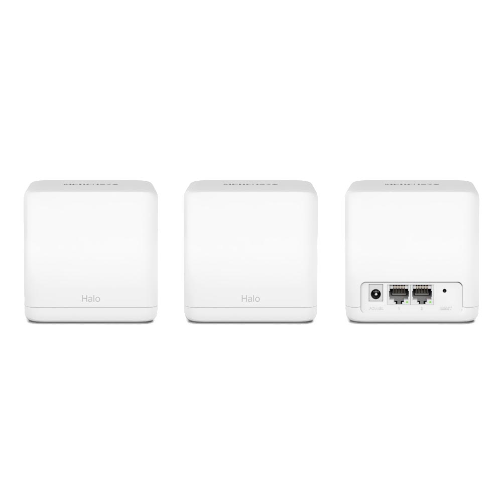 Roteador Mercusys Halo H30G Whole Home Mesh Wi-Fi AC1200 Dual Band / 2.4GHz / 5GHz - Branco (Kit com 3)