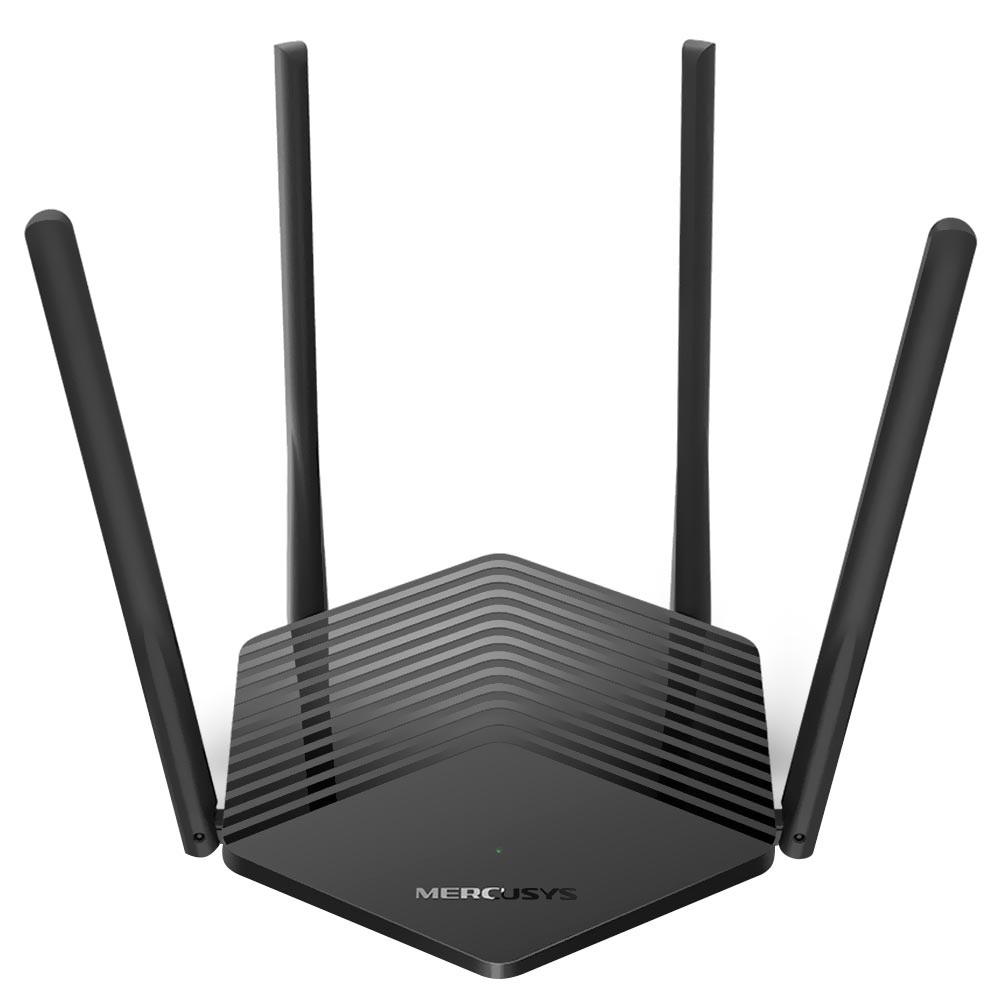 Roteador Mercusys MR60X AX1500 Dual Band / 2.4GHz / 5GHz / Wi-Fi 6 / 4 Antenas - Preto