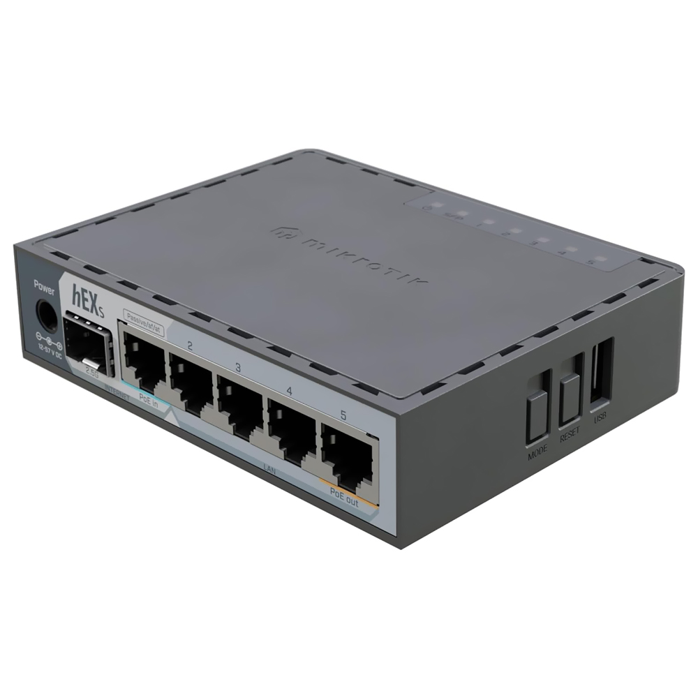 Roteador Mikrotik E60IUGS Hex S / 950MHz / L4 / 512MB