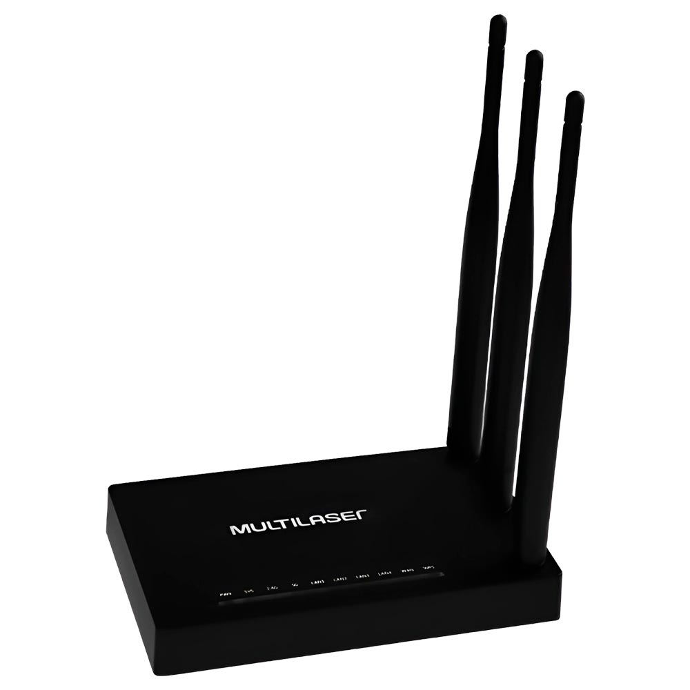Roteador Multilaser RE085 AC750 3 Antenas / Dual Band / 2.5GHz / 5Ghz / 750Mbps - Preto