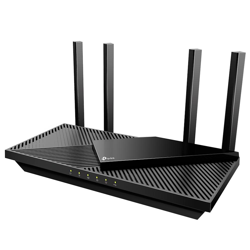 Roteador Tp-Link Archer AX55 AX300 Dual Band Gigabit / 2.4GHz / 5GHz / Wi-Fi 6 / 4 Antenas - Preto