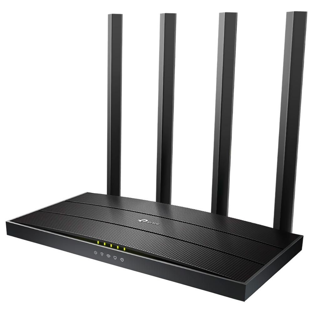 Roteador Tp-Link Archer C6 AC1300 Dual Band / 2.4GHz / 5GHz / 4 Antenas - Preto