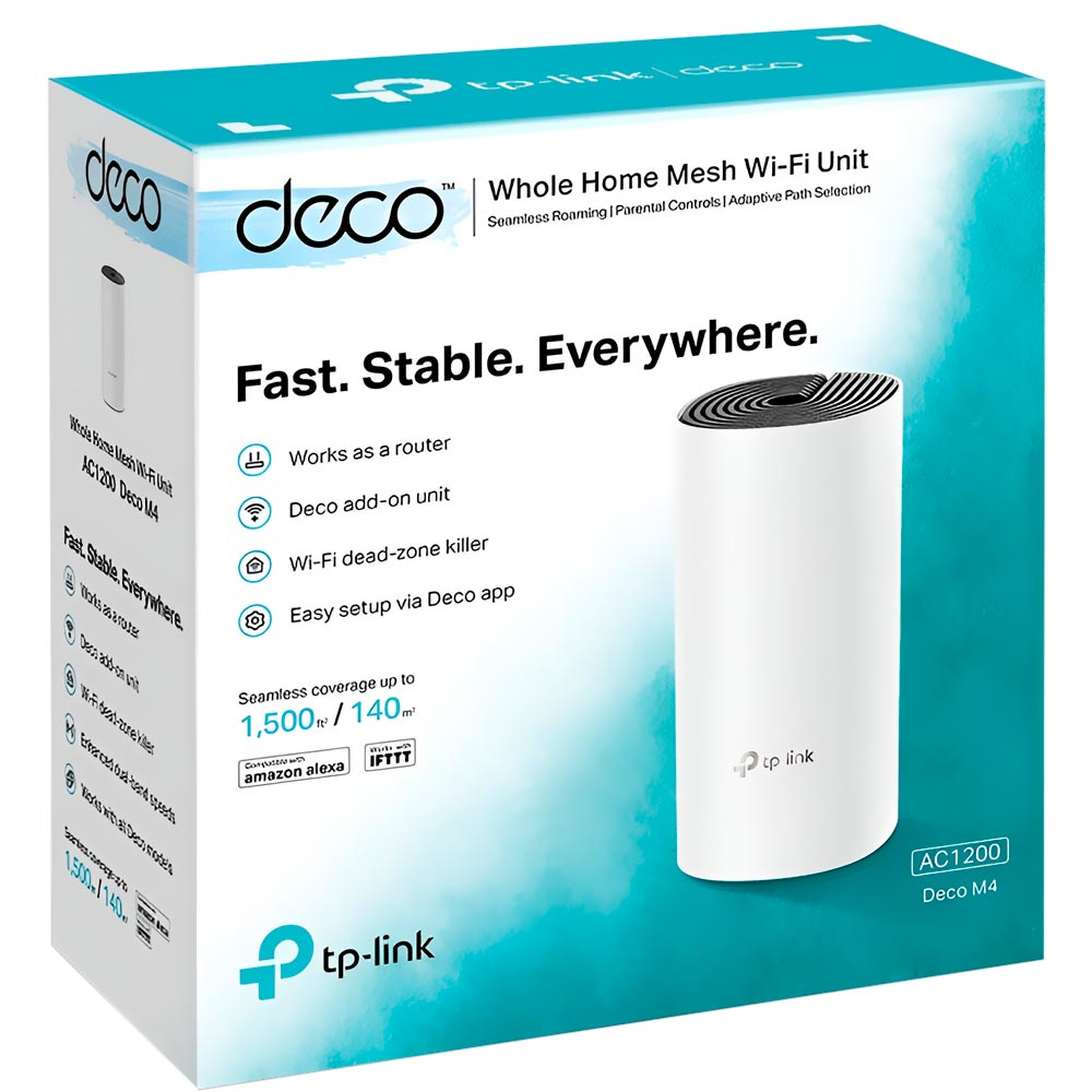 Roteador Tp-Link Deco M4 Whole Home Mesh Wi-Fi AC1200 Dual Band / 2.4GHz / 5GHz - Branco