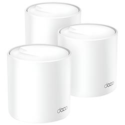 Roteador Tp-Link Deco X60 Whole Home Mesh Wi-Fi AX5400 Dual Band / 2.4GHz / 5GHz - Branco (Kit com 3)