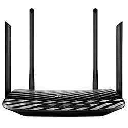 Roteador Tp-Link EC225-G5 BR AC1300 Dual Band Gigabit / 2.4GHz / 5GHz / Wi-Fi 6 / MU-MIMO - Preto