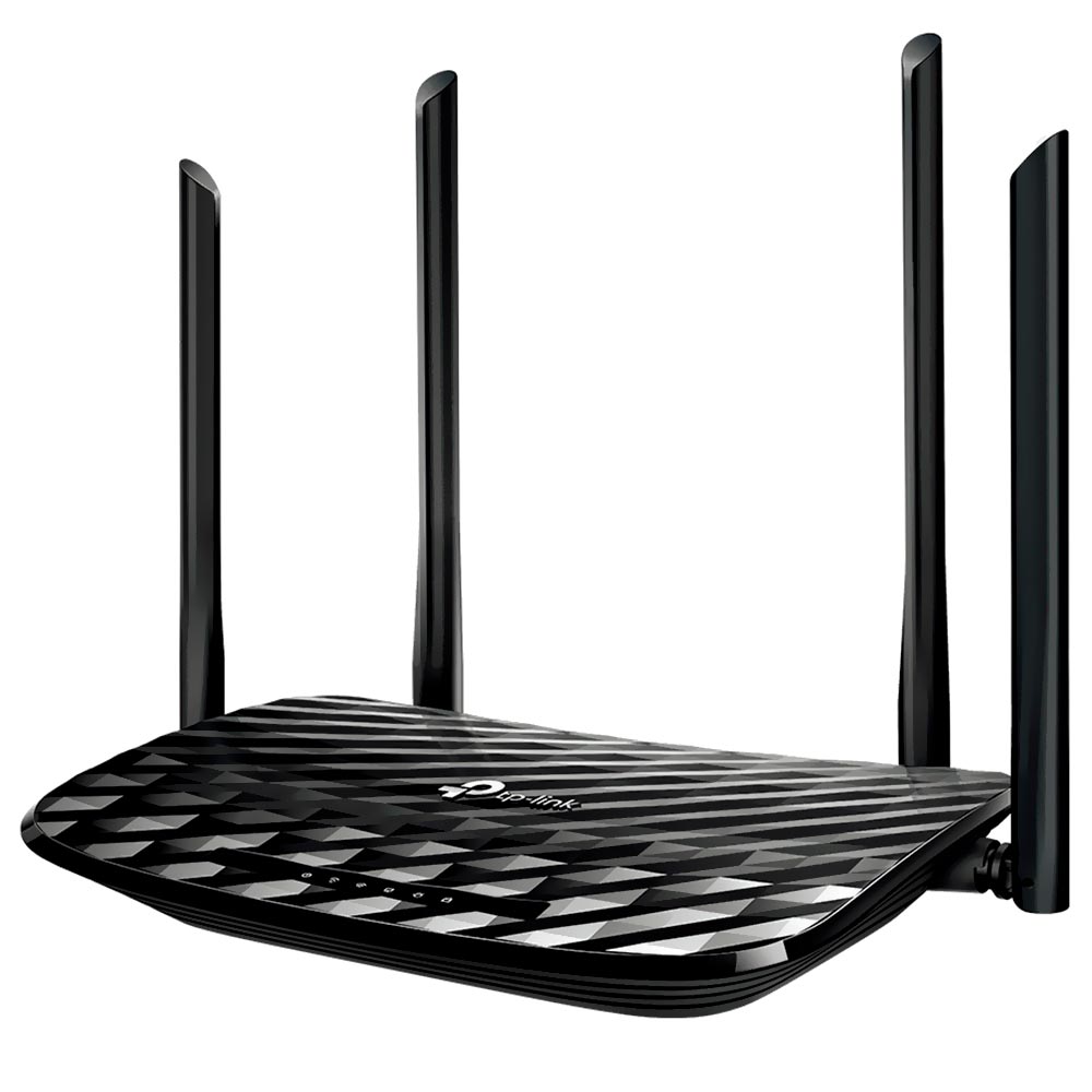 Roteador Tp-Link EC225-G5 BR AC1300 Dual Band Gigabit / 2.4GHz / 5GHz / Wi-Fi 6 / MU-MIMO - Preto