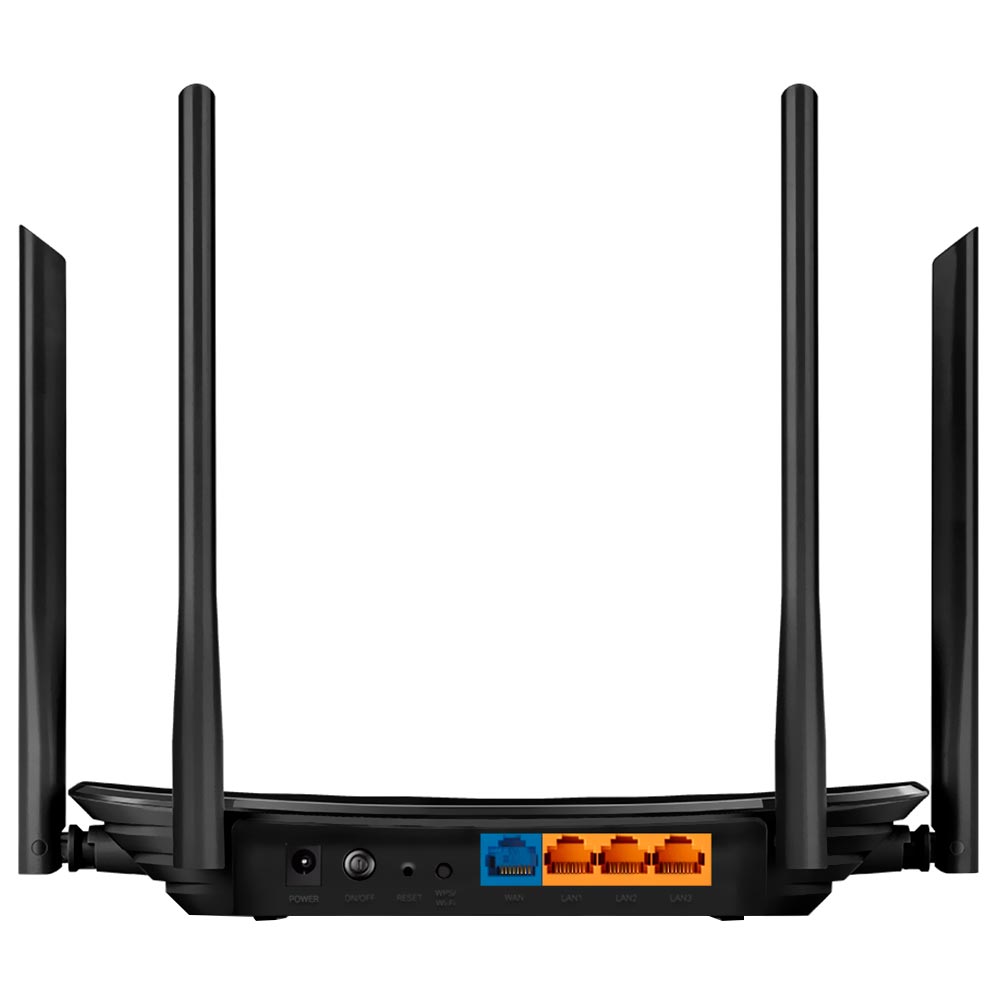 Roteador Tp-Link EC225-G5 BR AC1300 Dual Band Gigabit / 2.4GHz / 5GHz / Wi-Fi 6 / MU-MIMO - Preto