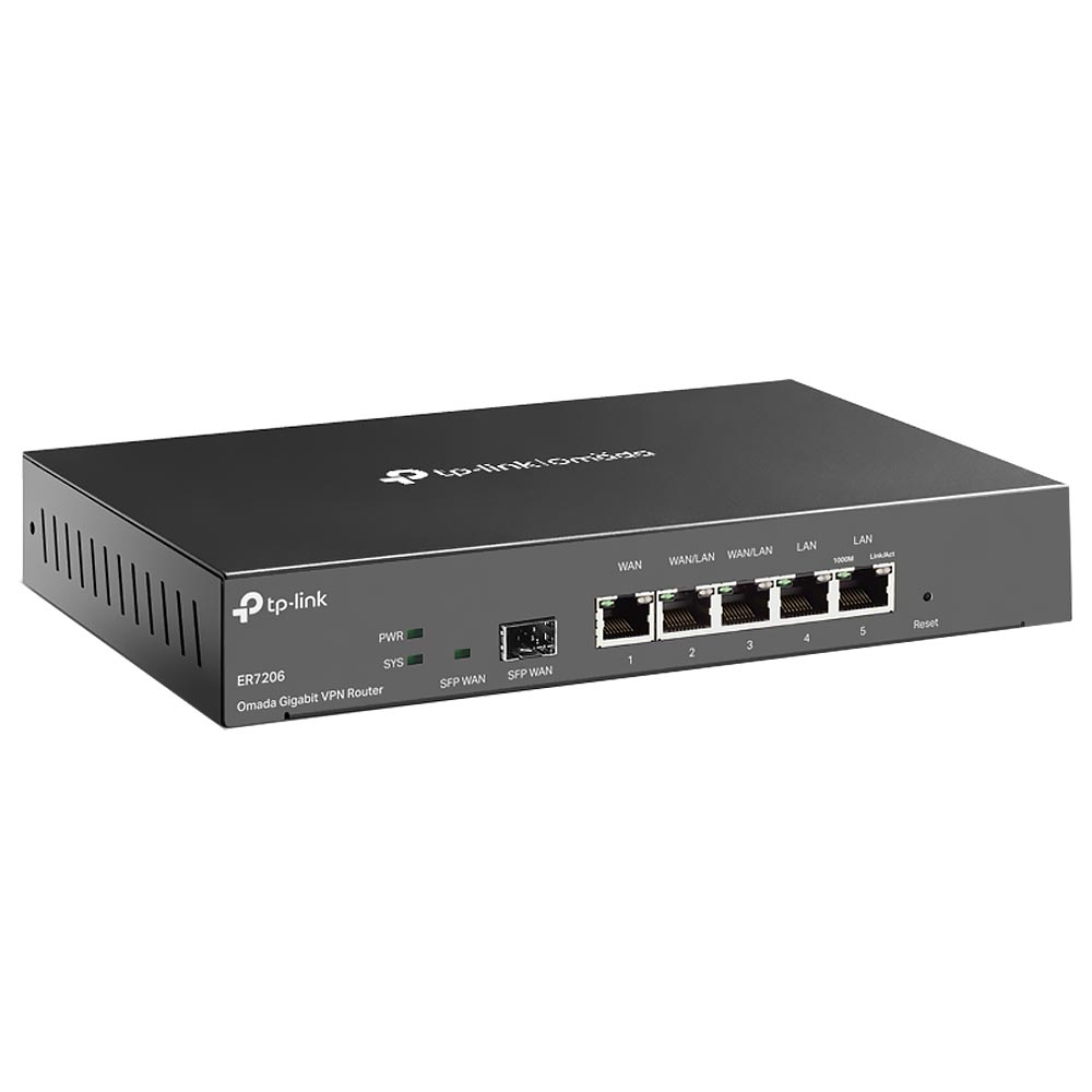 Roteador Tp-Link Omada ER7206 VPN Gigabit Multi-WAN - Preto