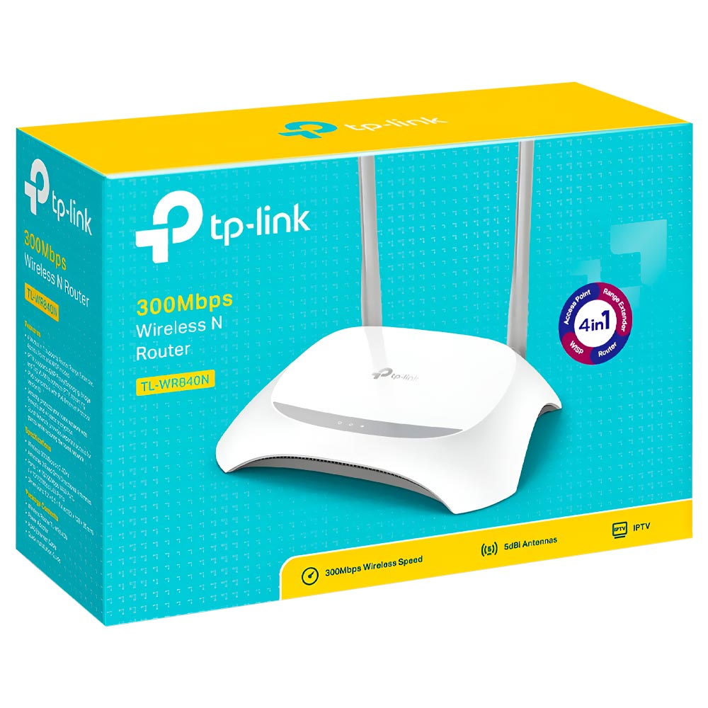 Roteador Tp-Link TL-WR840N Banda Única / 2.4GHz / 2 Antenas - Branco