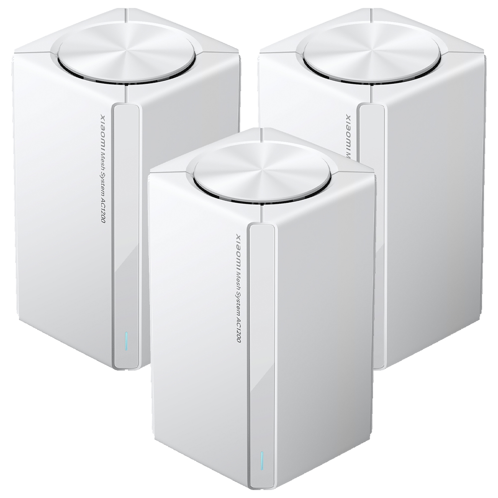 Roteador Xiaomi RD13 DVB4484GL Mesh System AC1200 Dual Band / 2.4GHz / 5GHz / 1200Mbps - Branco (Kit com 3)