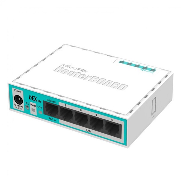 Switch Mikrotik Routerboard RB 750R2 Hex Lite - Branco