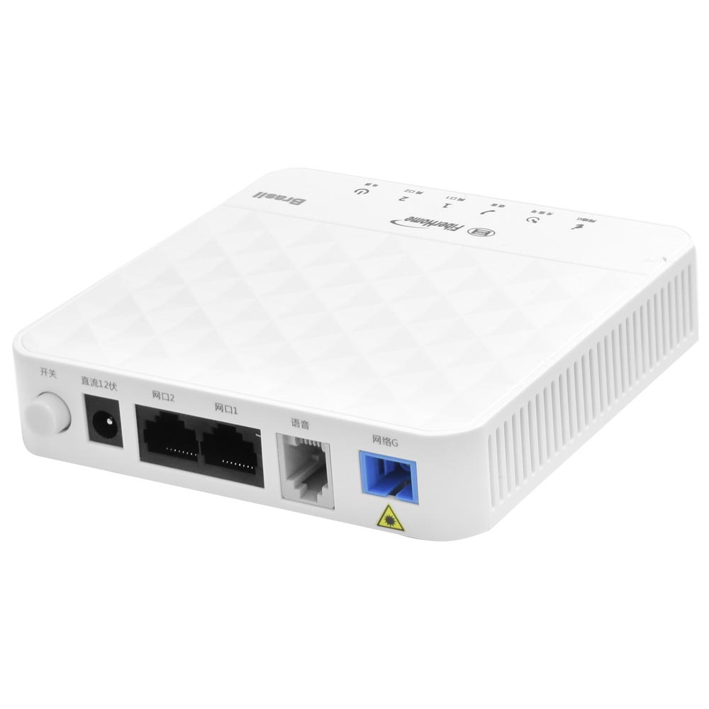 Terminal de Rede Óptica Fiberhome GPON ONU AN5506-02-B Brasil 1GE+1FE / PPPOE / BRIDGE / B7G - Branco