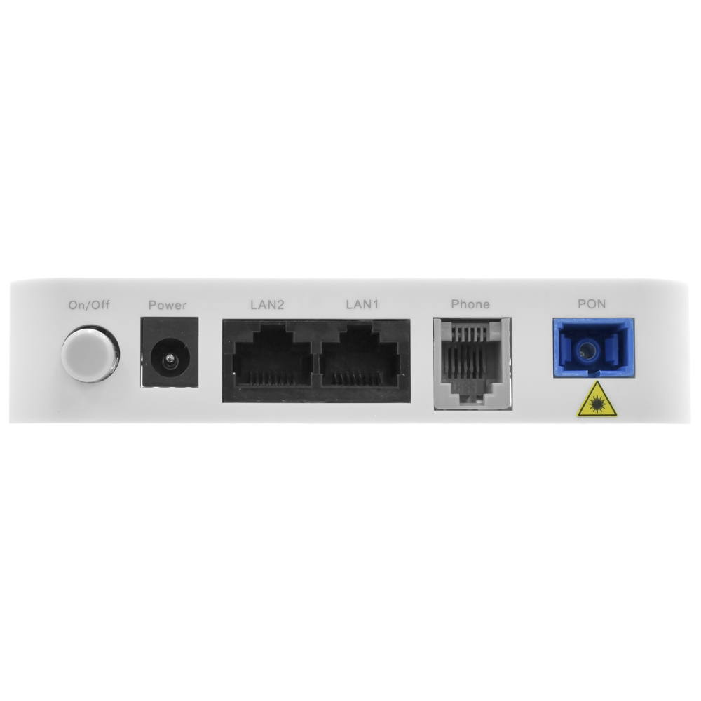 Terminal de Rede Óptica Fiberhome GPON ONU AN5506-02-B Brasil 1GE+1FE / PPPOE / BRIDGE / B7G - Branco