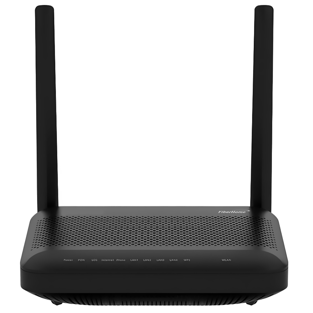 Terminal de Rede Óptica Fiberhome GPON ONU APC HG6145F3 AX3000 Wi-Fi 6 Dual Band - Preto