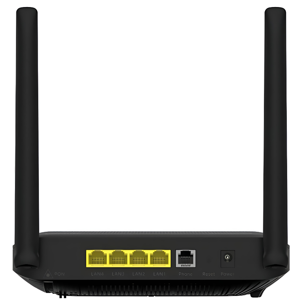 Terminal de Rede Óptica Fiberhome GPON ONU APC HG6145F3 AX3000 Wi-Fi 6 Dual Band - Preto