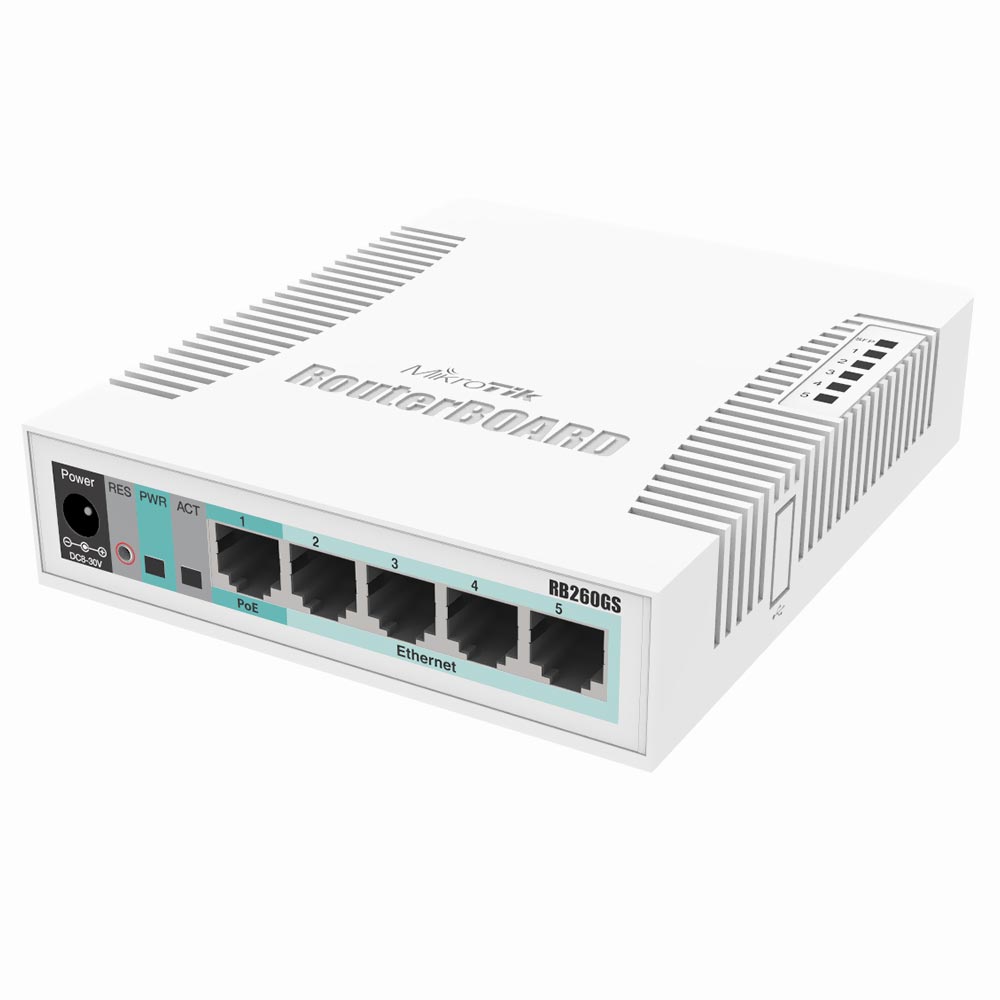 WIR. MIKROTIK ROUTERBOARD RB260GS CSS106-5G-1SR2 5P GIGA+SFP BR