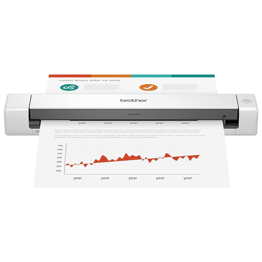 Scanner Portátil Brother DS-640 Compact USB Color - Branco