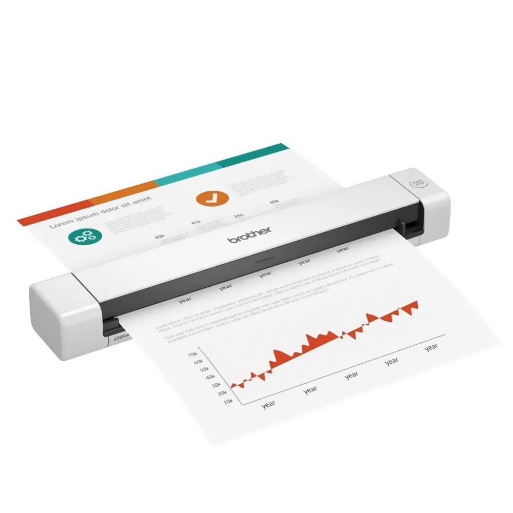Scanner Portátil Brother DS-640 Compact USB Color - Branco