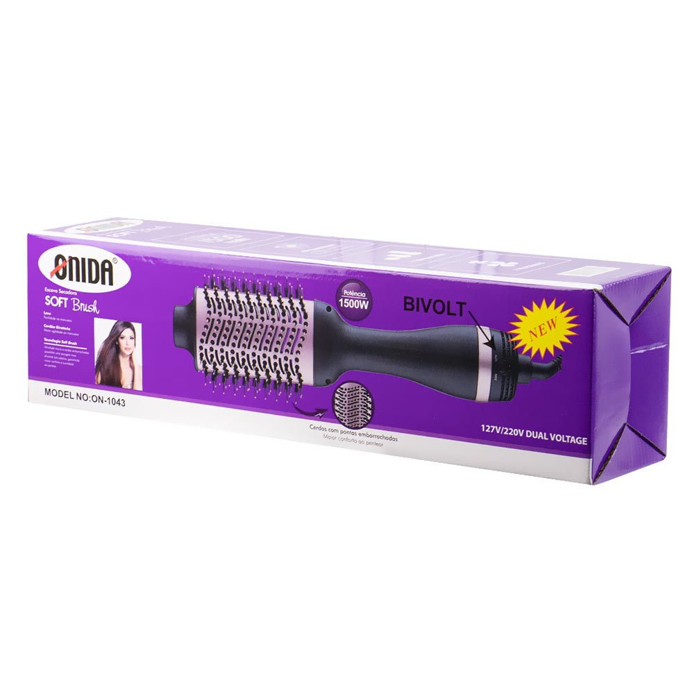 Escova Secadora Onida ON-1043 Bivolt - Preto / Roxo