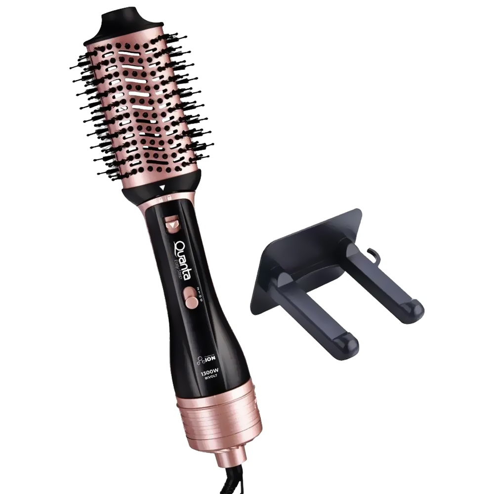 Escova Secadora Quanta QTES6001 / Bivolt - Preto + Secador de Cabelo Krab KBSC12