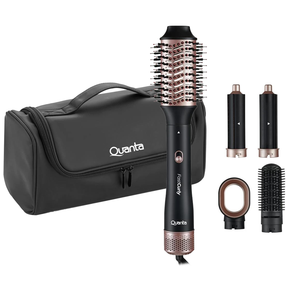 Escova Secadora Quanta QTKCS9000 Kit / 220V - Preto (5 em 1)